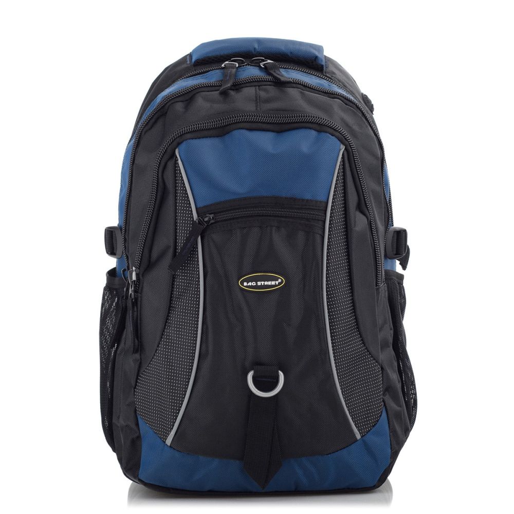granatowy plecak meski sportowy do pracy bag street 68g